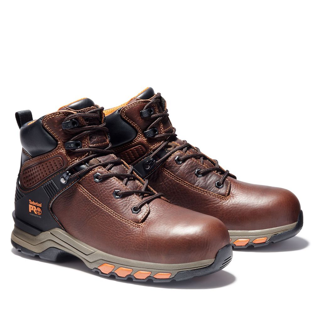 Botas de Trabajo Timberland Hombre Pro® Hypercharge 6\" Comp Toe Marrones/Negras - Chile AEJ-703918